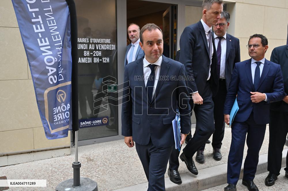 French PM Sebastien Lecornu Visits Healthcare Center In Macon - France