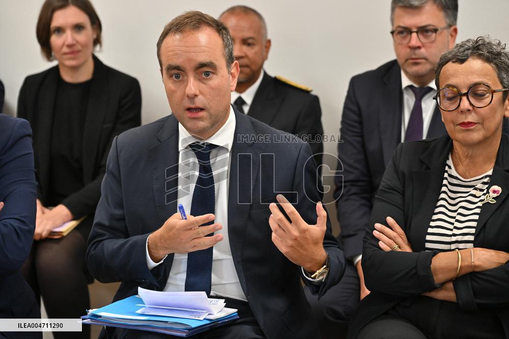 French PM Sebastien Lecornu Visits Healthcare Center In Macon - France