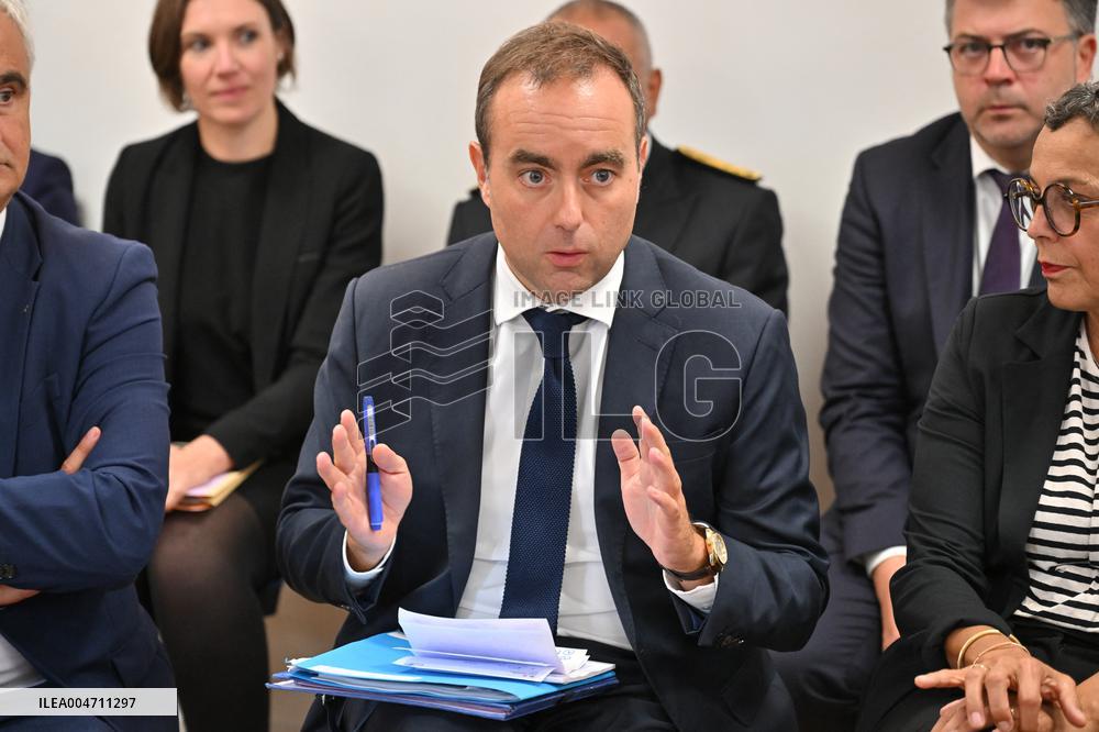 French PM Sebastien Lecornu Visits Healthcare Center In Macon - France