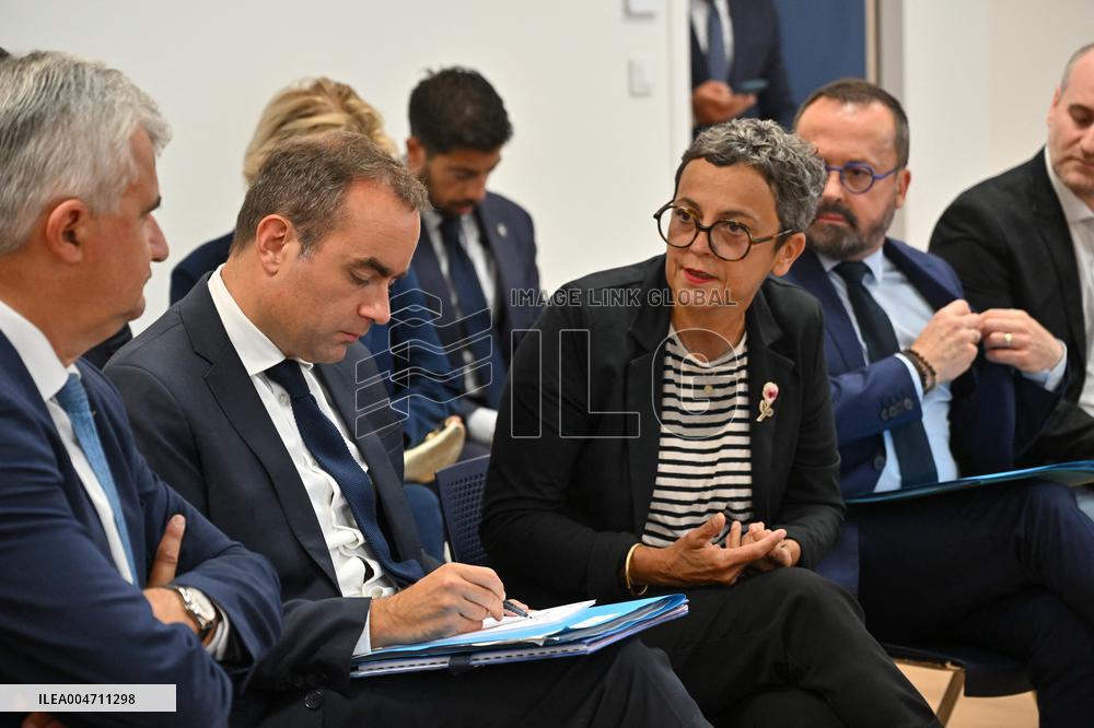 French PM Sebastien Lecornu Visits Healthcare Center In Macon - France