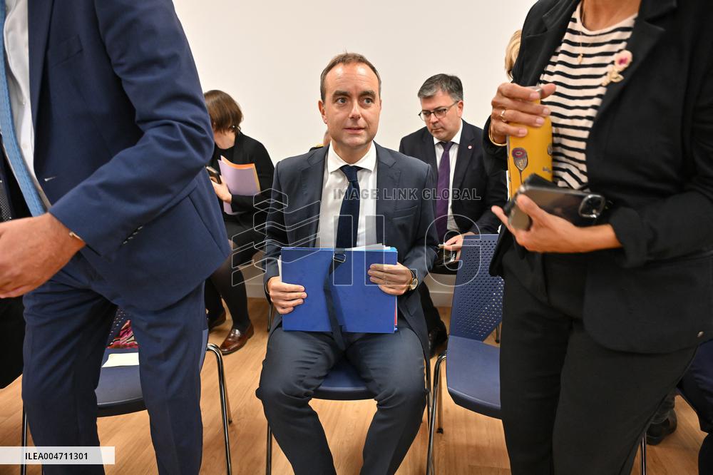 French PM Sebastien Lecornu Visits Healthcare Center In Macon - France