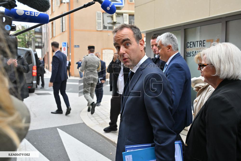 French PM Sebastien Lecornu Visits Healthcare Center In Macon - France