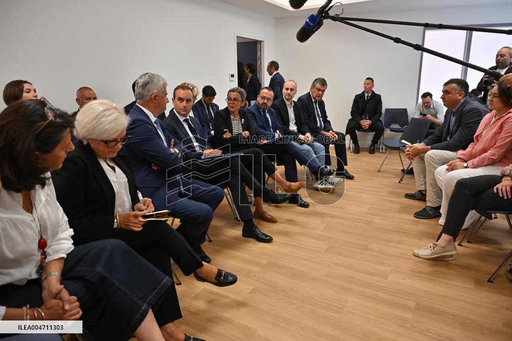 French PM Sebastien Lecornu Visits Healthcare Center In Macon - France