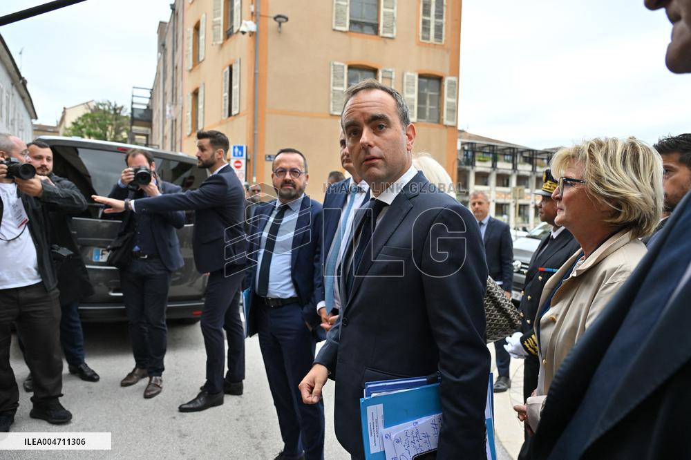 French PM Sebastien Lecornu Visits Healthcare Center In Macon - France