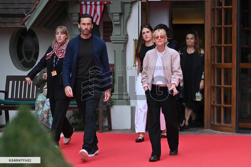 Exclusive. Kristen Stewart leaving the hotel Normandy - Deauville