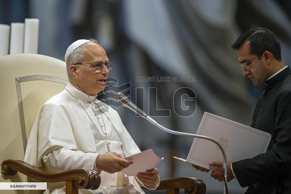 Pope Leo XIV addresses the pilgrims from the Dioceses of Umbria - Vatican