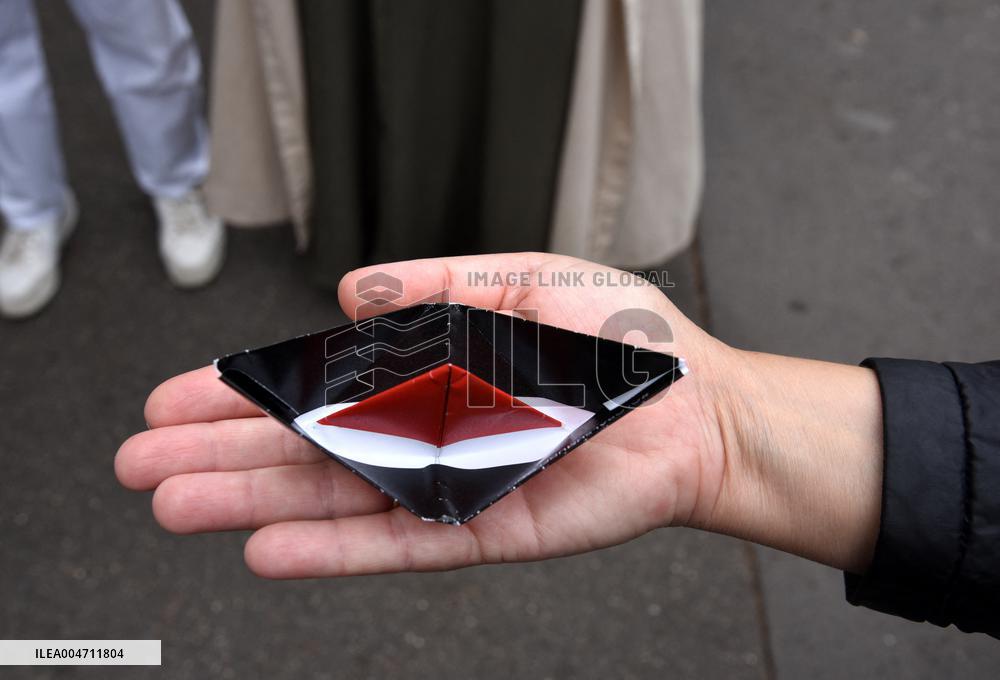 Demonstration In Support Of Palestine And Global Sumud Flotilla - Paris