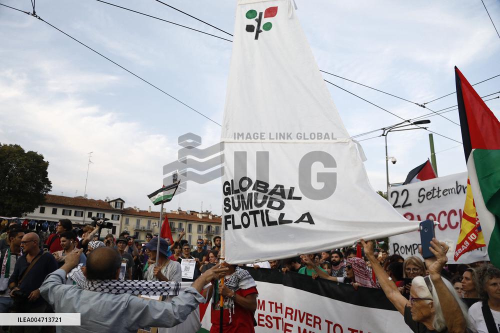 Demonstration in support of Flotilla and Palestine - Milan