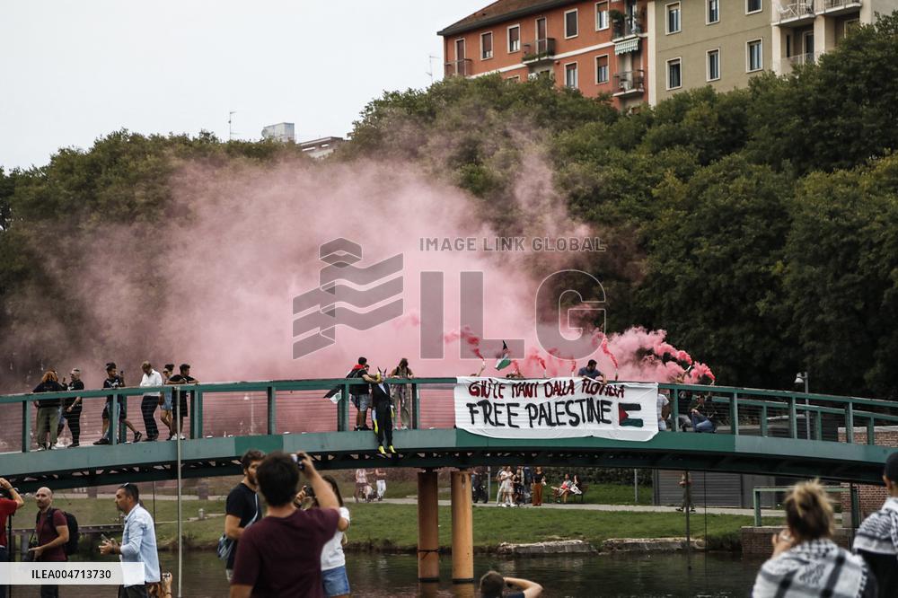 Demonstration in support of Flotilla and Palestine - Milan