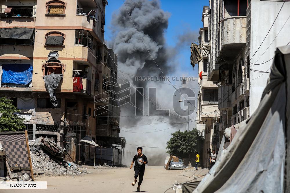 Airstrike Damage in Gaza City - Palestine