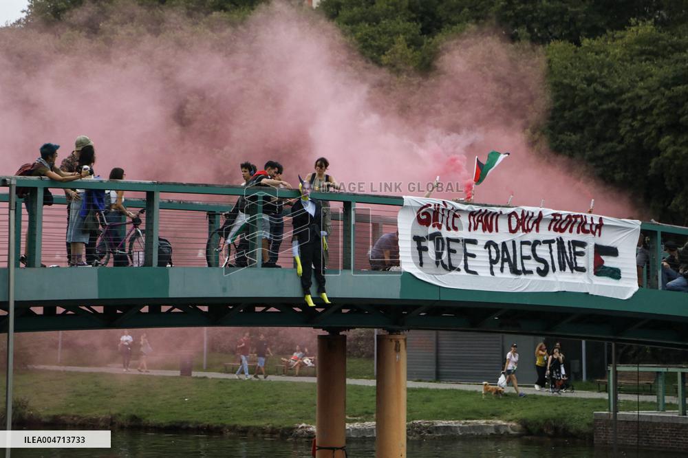 Demonstration in support of Flotilla and Palestine - Milan