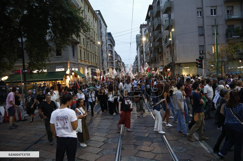 Demonstration in support of Flotilla and Palestine - Milan