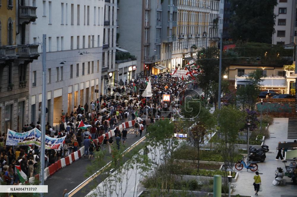 Demonstration in support of Flotilla and Palestine - Milan
