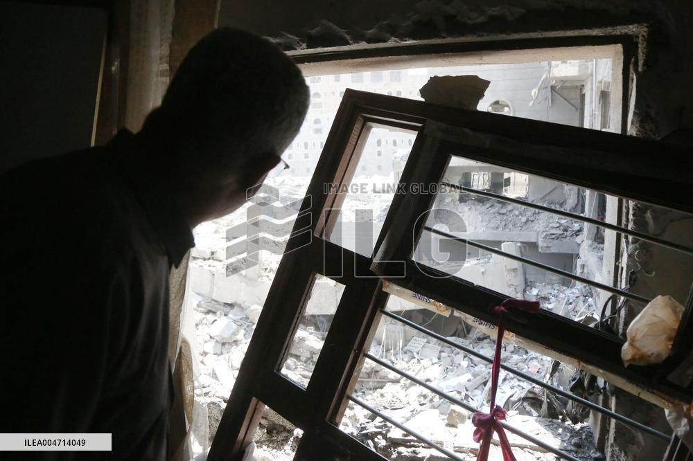 Israeli Airstrikes Aftermath in Sanaa - Yemen