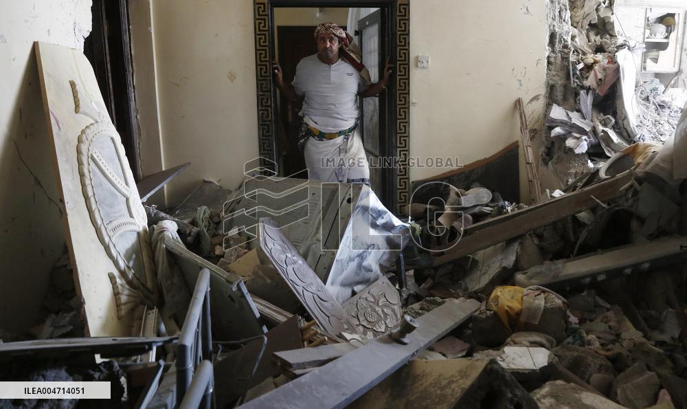 Israeli Airstrikes Aftermath in Sanaa - Yemen