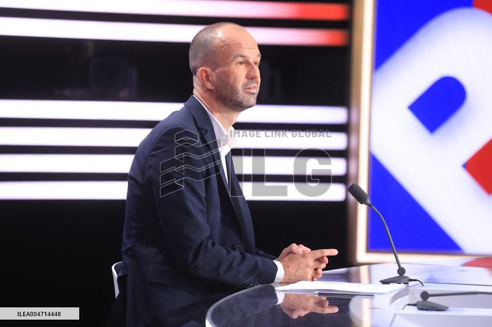 Manuel Bompard on BFMTV - Paris