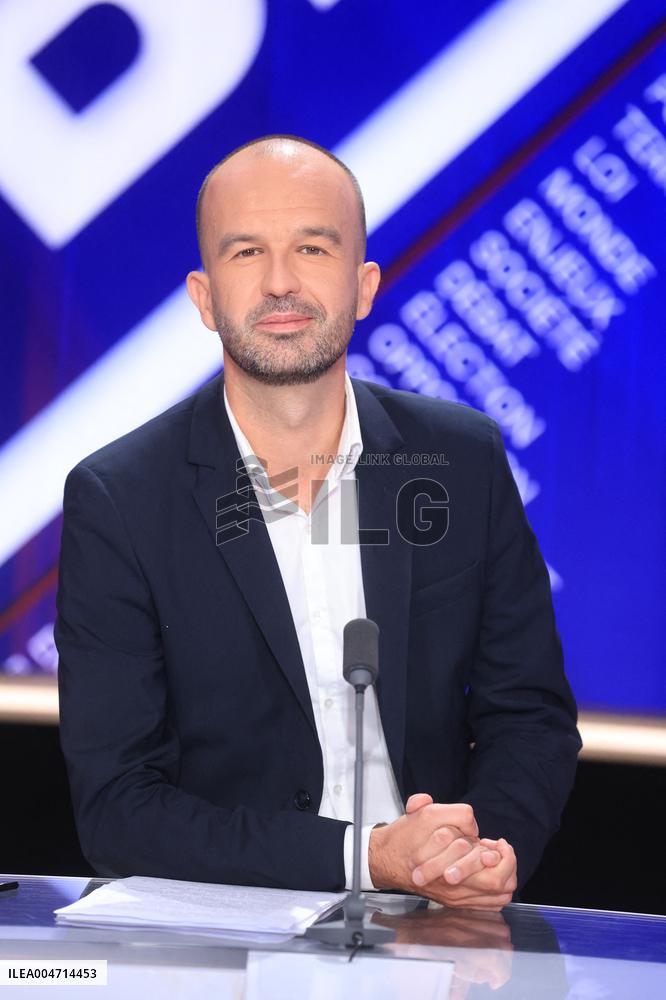 Manuel Bompard on BFMTV - Paris