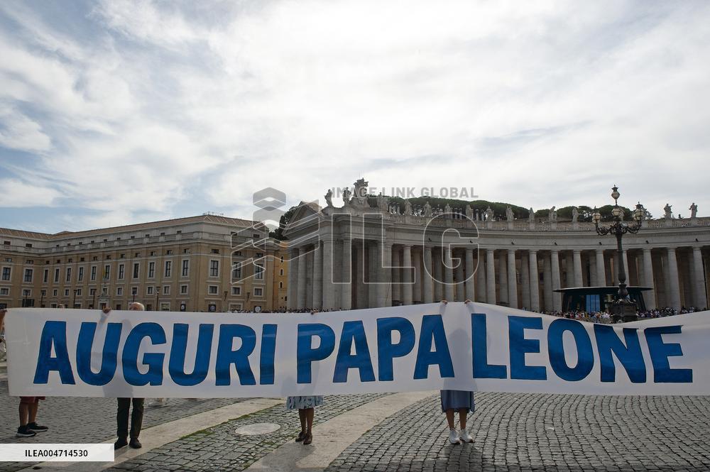 Pope Leo XIV Leading The Angelus Prayer On His 70Th Birthday - Vatican
