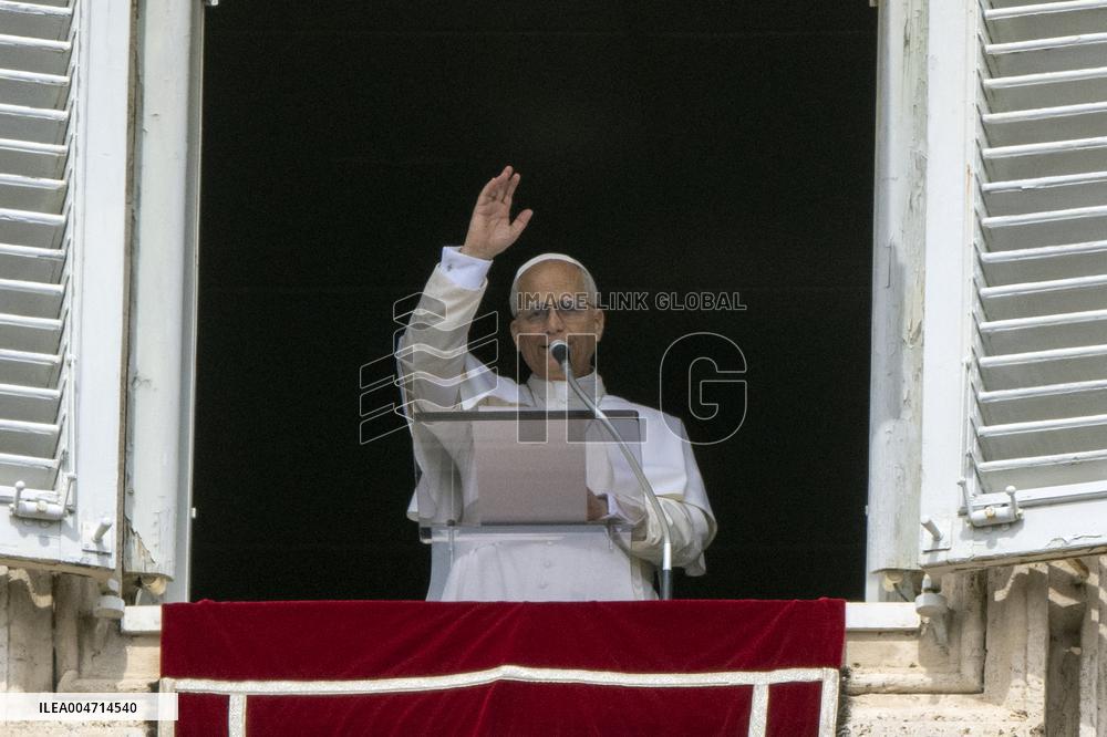 Pope Leo XIV Leading The Angelus Prayer On His 70Th Birthday - Vatican