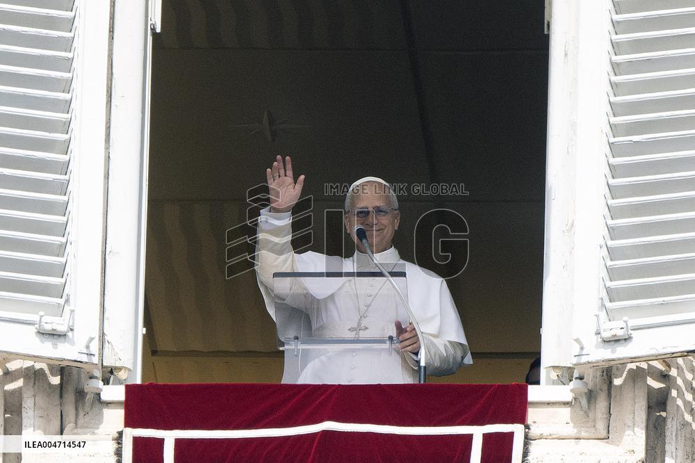 Pope Leo XIV Leading The Angelus Prayer On His 70Th Birthday - Vatican