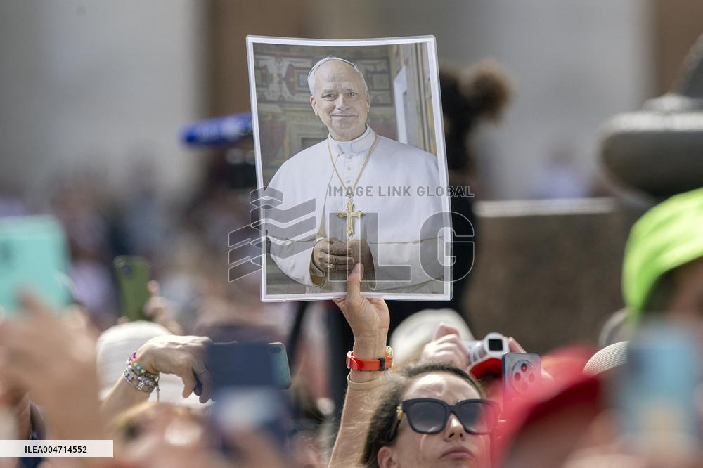 Pope Leo XIV Leading The Angelus Prayer On His 70Th Birthday - Vatican
