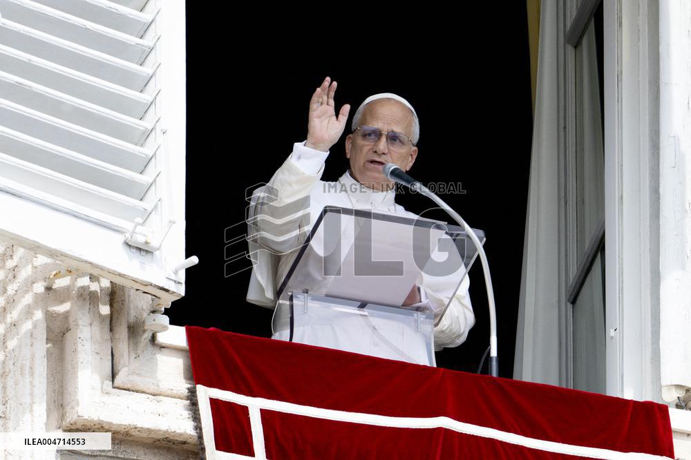 Pope Leo XIV Leading The Angelus Prayer On His 70Th Birthday - Vatican