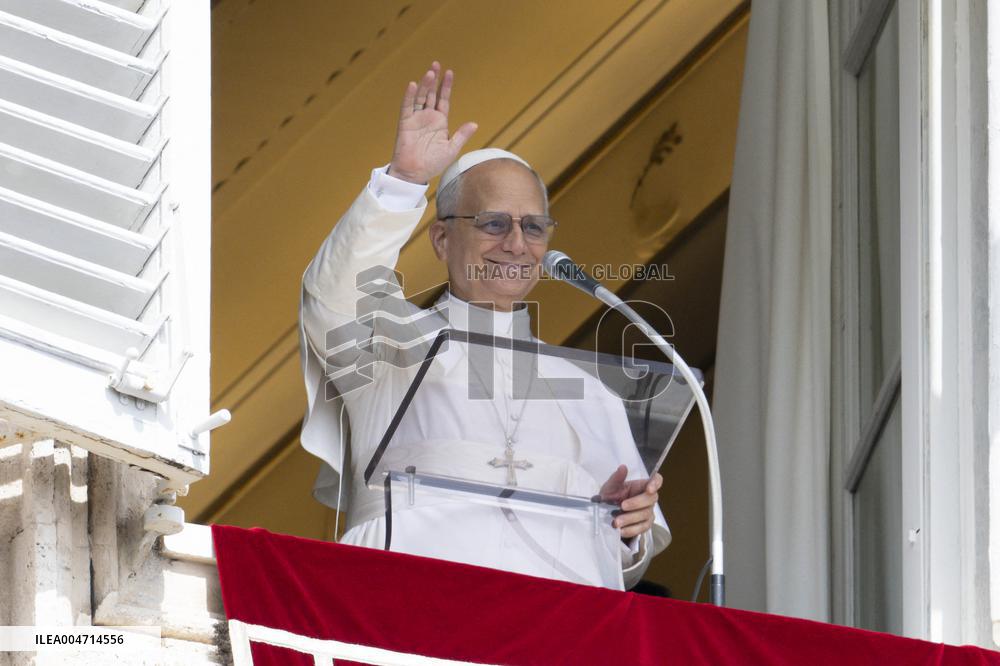 Pope Leo XIV Leading The Angelus Prayer On His 70Th Birthday - Vatican