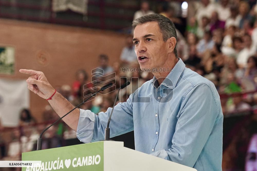 Pedro Sanchez Participates in a PSOE Public Act - Malaga
