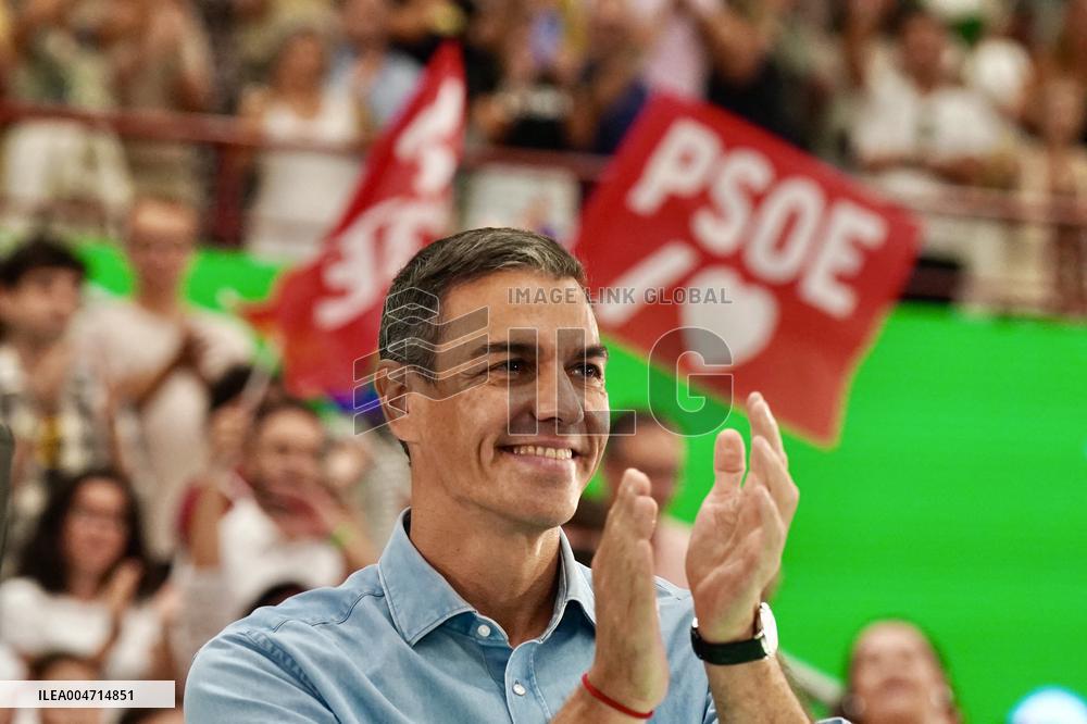 Pedro Sanchez Participates in a PSOE Public Act - Malaga