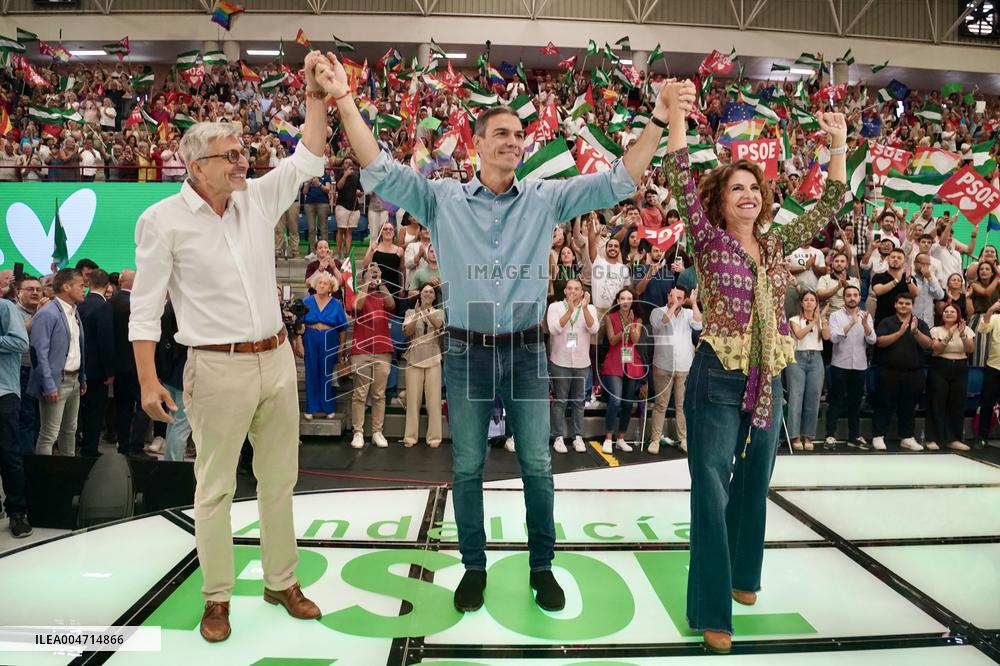 Pedro Sanchez Participates in a PSOE Public Act - Malaga