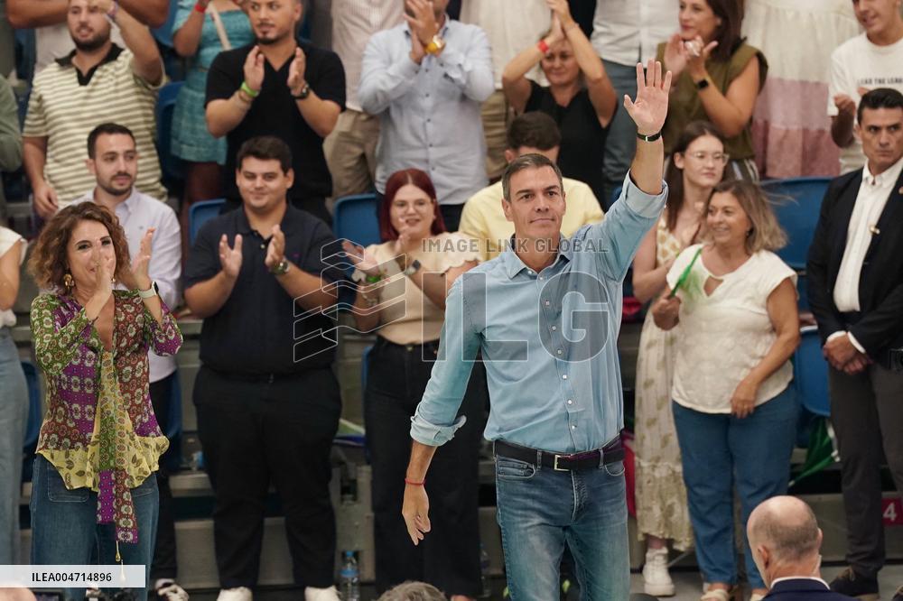 Pedro Sanchez Participates in a PSOE Public Act - Malaga