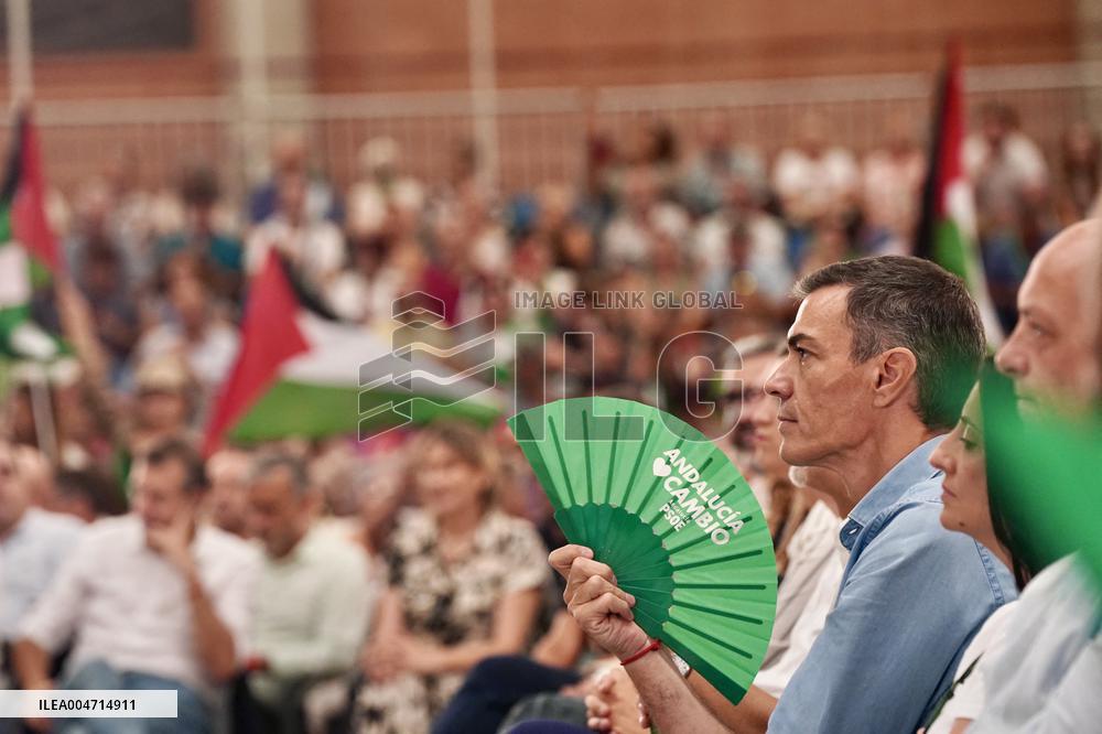 Pedro Sanchez Participates in a PSOE Public Act - Malaga