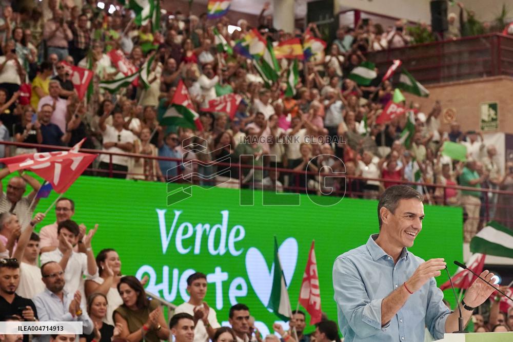 Pedro Sanchez Participates in a PSOE Public Act - Malaga
