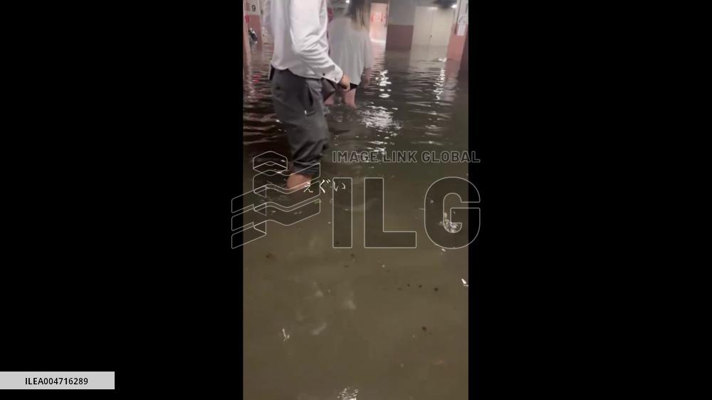 Japan: Heavy Rain Hits Northern Mie Prefecture, Dozens of Cars Damaged in Yokkaichi