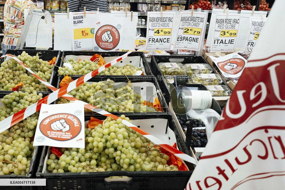 Farmers Protest in Supermarkets - France