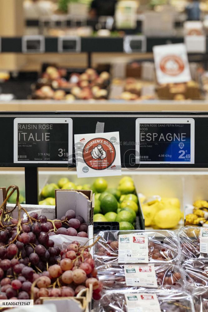 Farmers Protest in Supermarkets - France