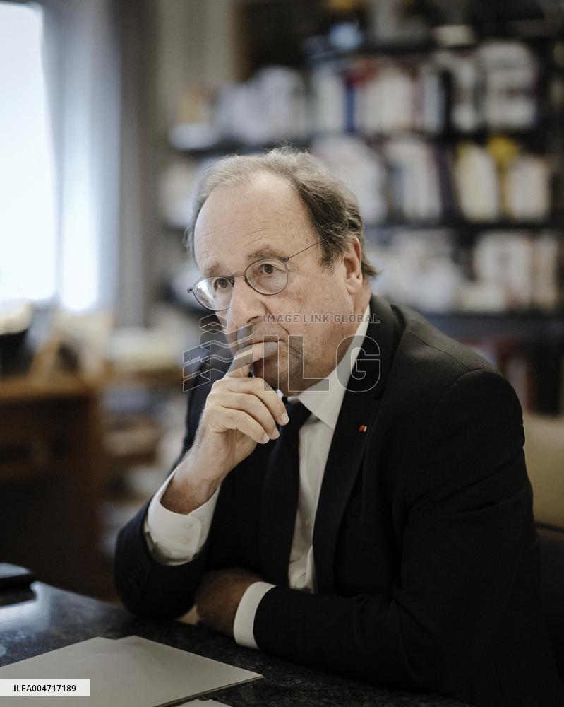 François Hollande during an interview with Le Figaro - Paris