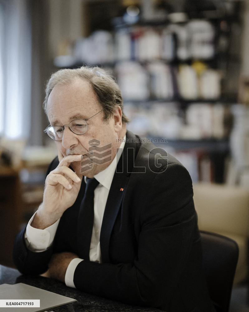 François Hollande during an interview with Le Figaro - Paris