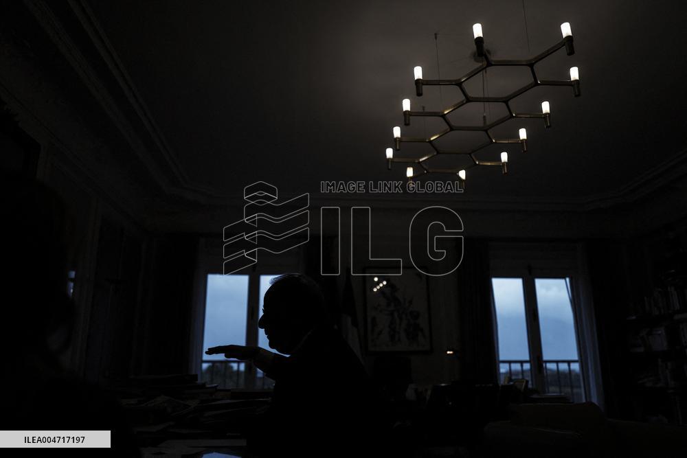 François Hollande during an interview with Le Figaro - Paris