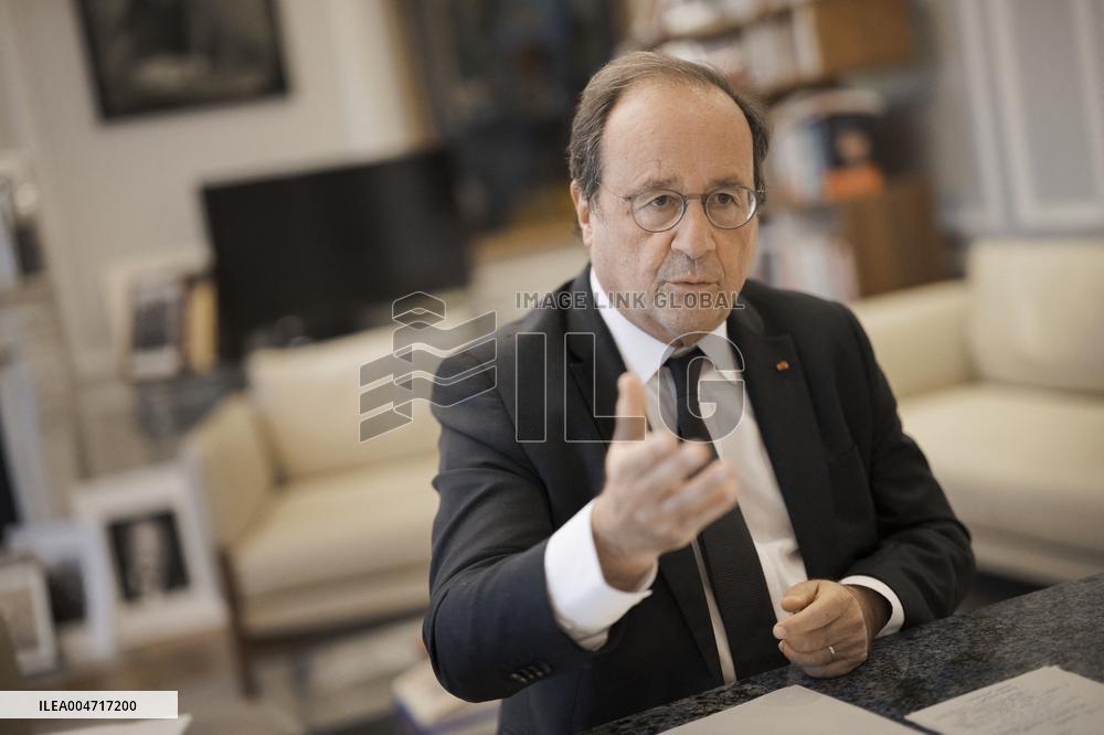 François Hollande during an interview with Le Figaro - Paris