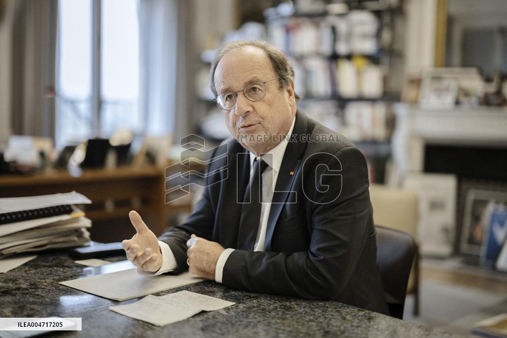 François Hollande during an interview with Le Figaro - Paris