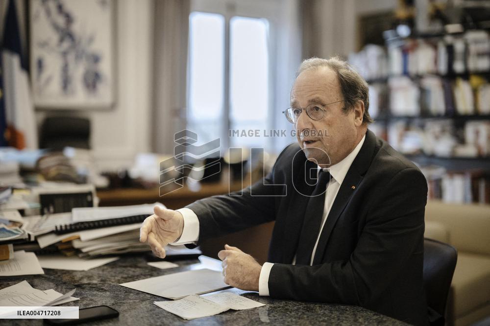 François Hollande during an interview with Le Figaro - Paris