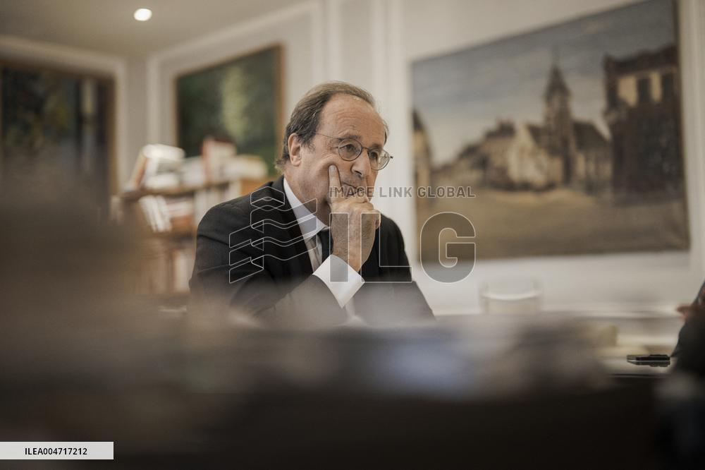 François Hollande during an interview with Le Figaro - Paris
