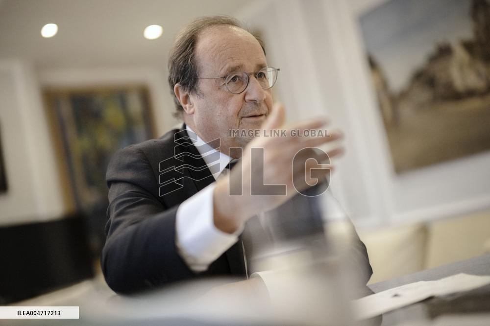 François Hollande during an interview with Le Figaro - Paris