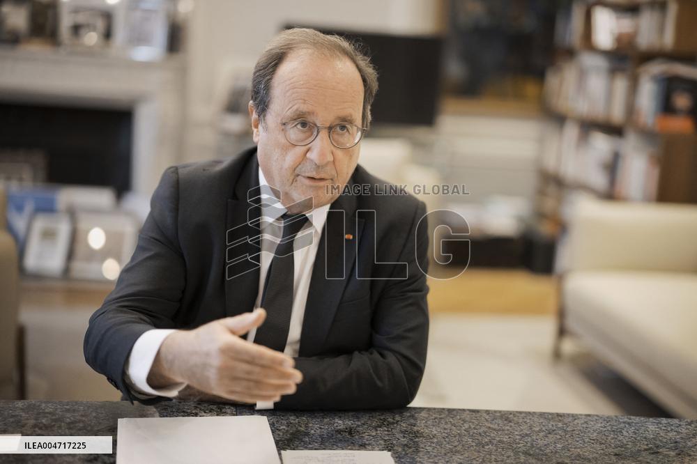 François Hollande during an interview with Le Figaro - Paris