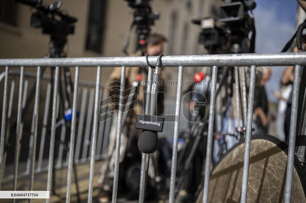 Illustration - France Info and French Televisions Microphones - Paris