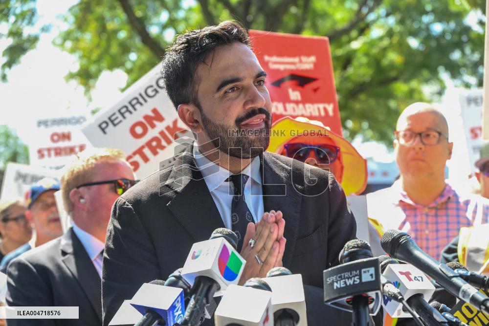 Mamdani Rallies with Striking Members of Teamsters Local 210 in Bronx, NY