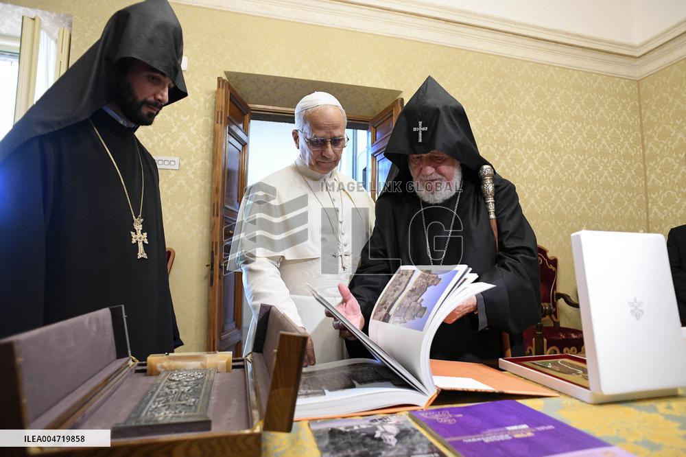 Pope Leo XIV Meets Armenian Patriarch Karekin II - Castel Gandolfo