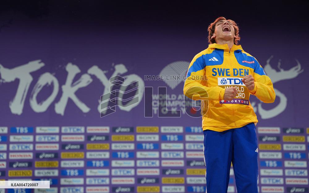 World Athletics Championships - Men's Pole Vault Awarding Ceremony - Tokyo