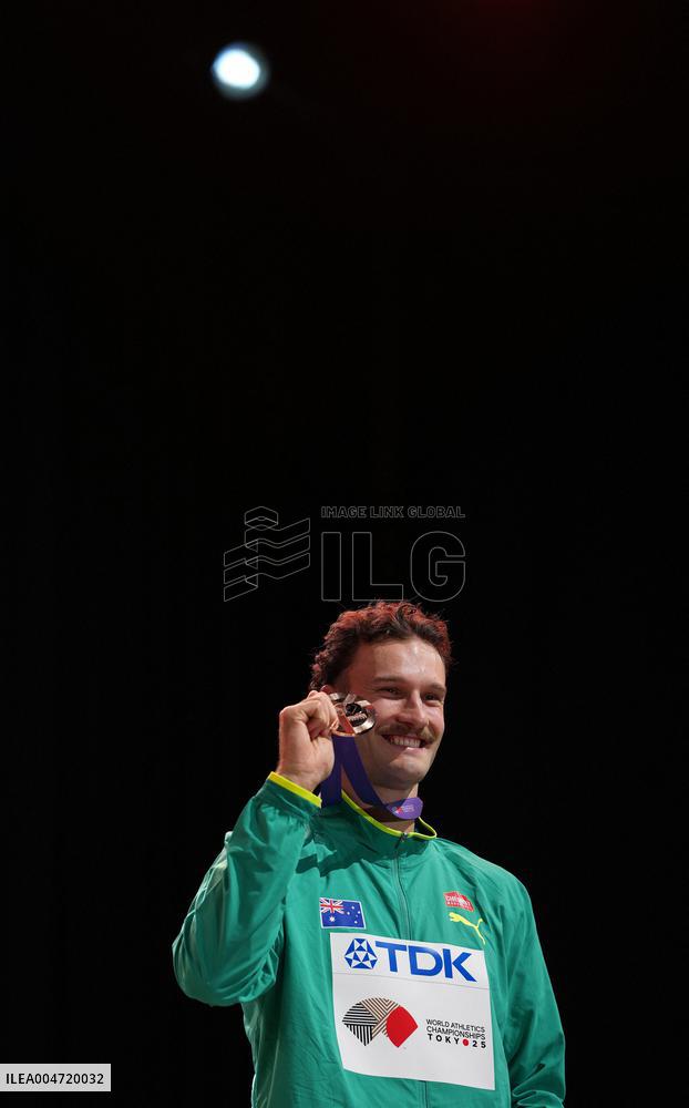 World Athletics Championships - Men's Pole Vault Awarding Ceremony - Tokyo